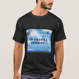 Camiseta Personalizado Hacker original Texto Tema de Window