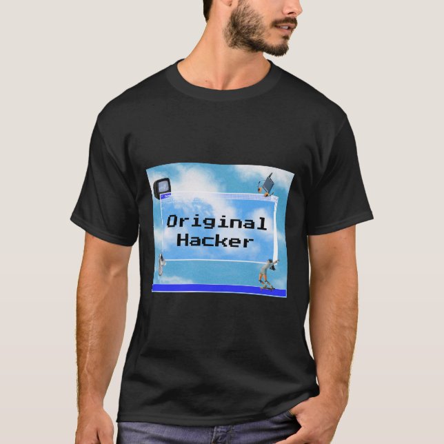 Camiseta Personalizado Hacker original Texto Tema de Window (Anverso)