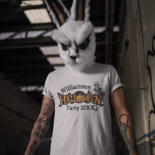 Camiseta Personalizado Halloween Fiesta anual Skeleton