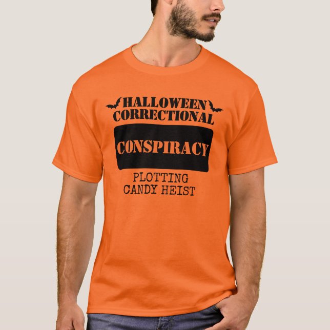 Camiseta Personalizado Halloween Grupo de Prisioneros Corre (Anverso)