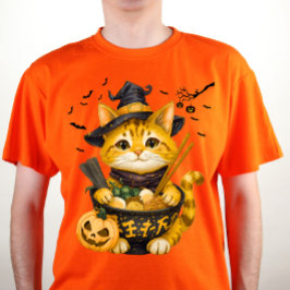 Camiseta Personalizado Halloween Ramen Tabby Cat Mating