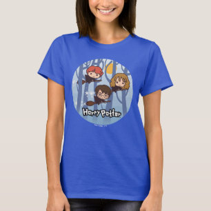 Camiseta Personalizado Harry, Ron Y Hermione Volando En Bos