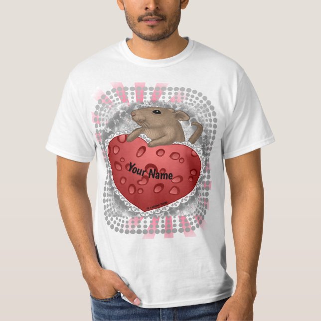 Camiseta personalizado Heart Mouse (Anverso)