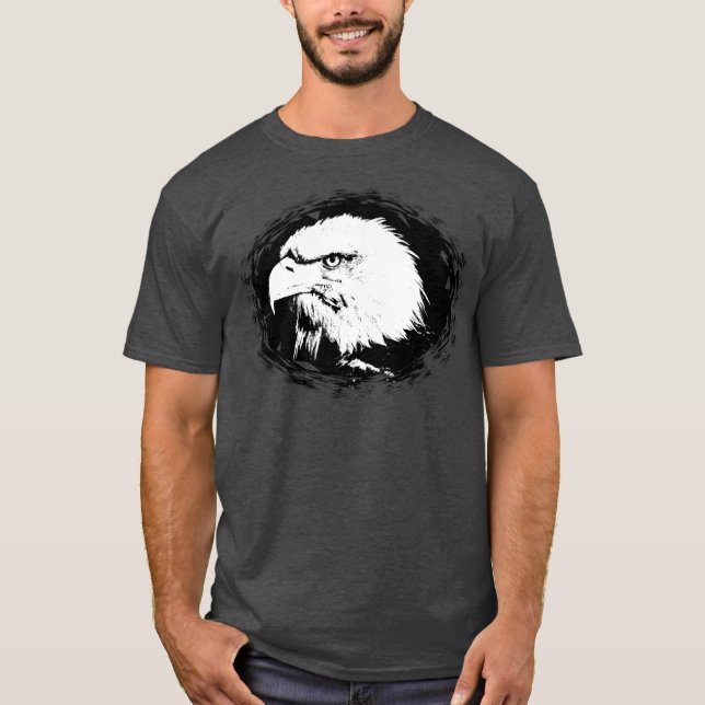 Camiseta Personalizado Heather Heather Eagle elegante moder (Anverso)