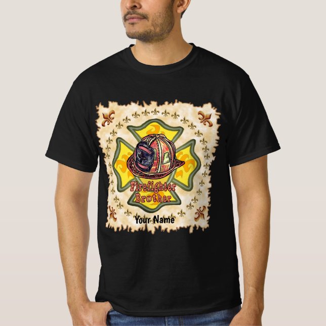 Camiseta Personalizado hermano de bomberos (Anverso)