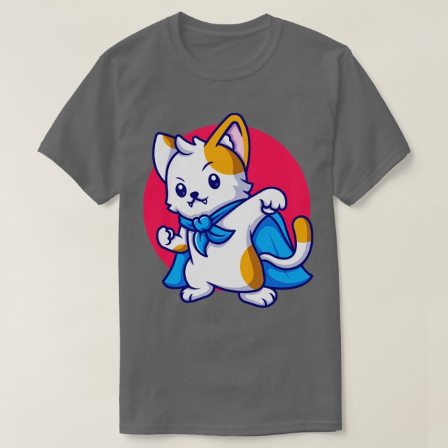 Camiseta Personalizado héroe de supe de gato (Diseño del anverso)