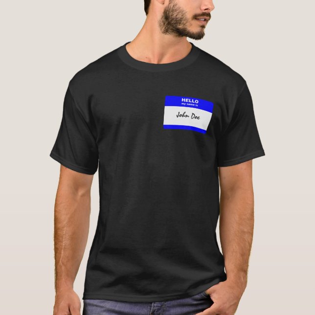 Camiseta Personalizado "hola, mi nombre es (el nombre) " (Anverso)