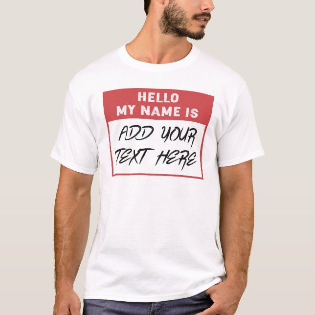 Camiseta Personalizado Hola Mi nombre está aquí (Anverso)