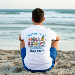 Camiseta Personalizado Hola Verano Familia Ropa de Vacacion