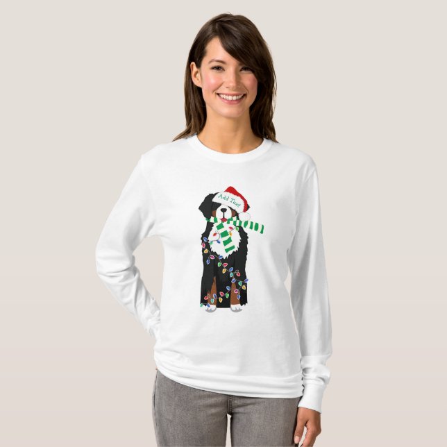 Camiseta Personalizado Holiday Bernese Navidades de montaña (Anverso completo)