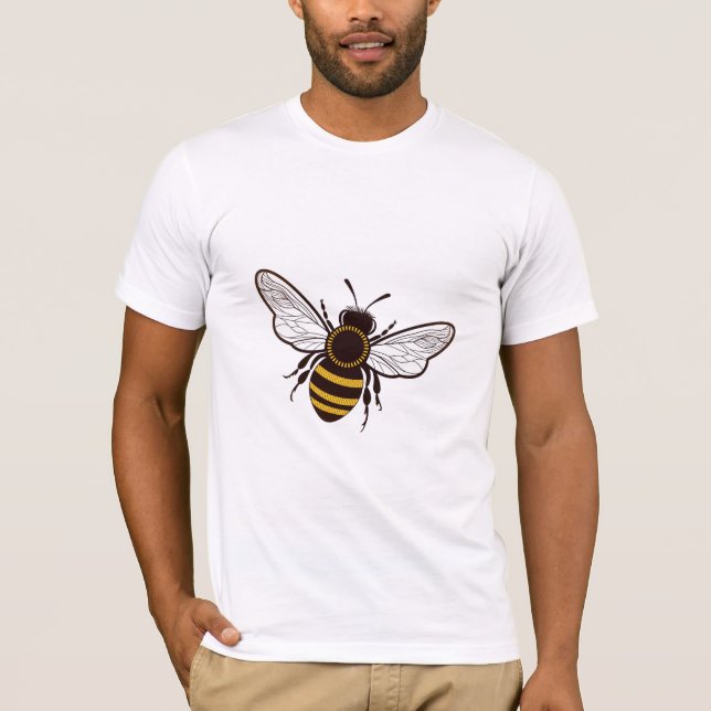 Camiseta Personalizado Honey Bee Flying (Anverso)