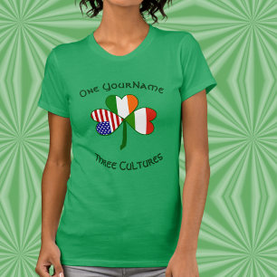 Camiseta Personalizado Hungría Irlanda EE. UU. Trébol de Cu