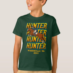 Camiseta Personalizado Hunter Horse Event o Location Date N
