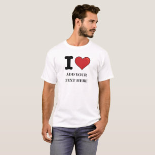 Camiseta Personalizado I corazón