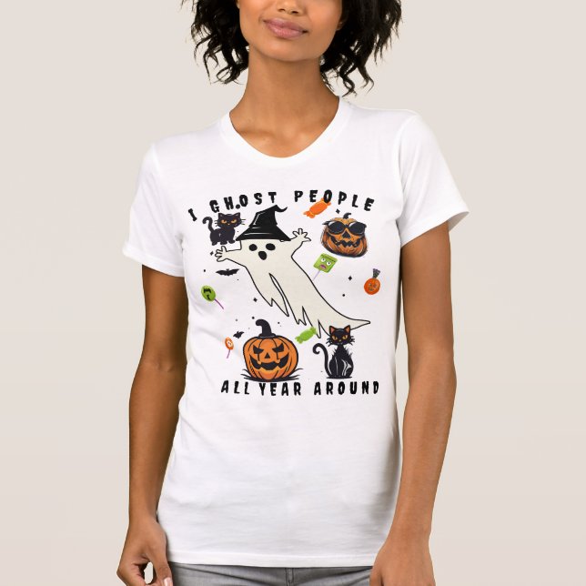 Camiseta Personalizado I Fantasma A La Gente Crepidentement (Anverso)