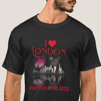 Camiseta Personalizado I Love London Skyline Fireworks Souv