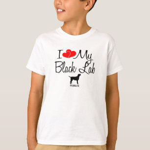 Camiseta Personalizado I Love My Black Lab