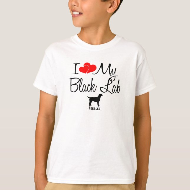 Camiseta Personalizado I Love My Black Lab (Anverso)