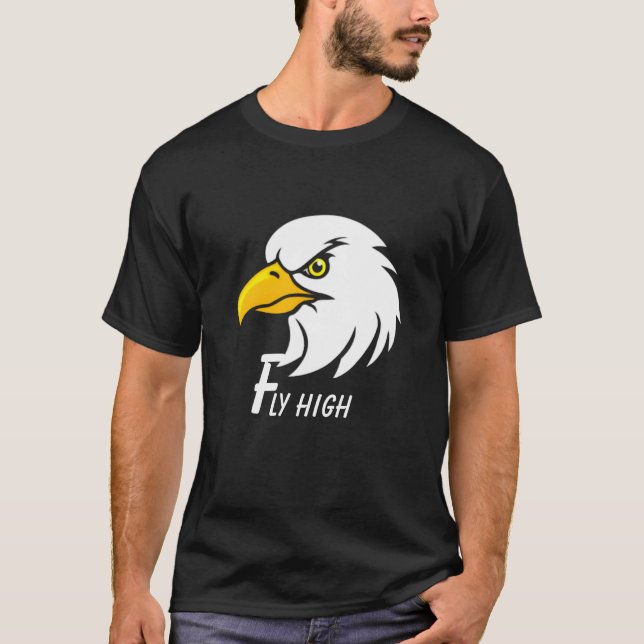 Camiseta Personalizado Inspirador de cabeza de águila de vi (Anverso)