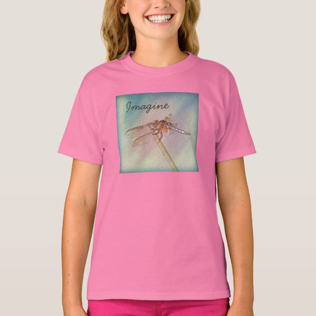 Camiseta Personalizado Inspirador Pastel Dragonfly (Anverso)