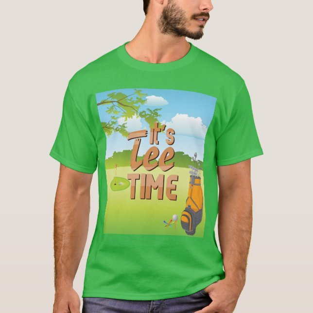Camiseta Personalizado "It's Tee time" en el campo de golf (Anverso)