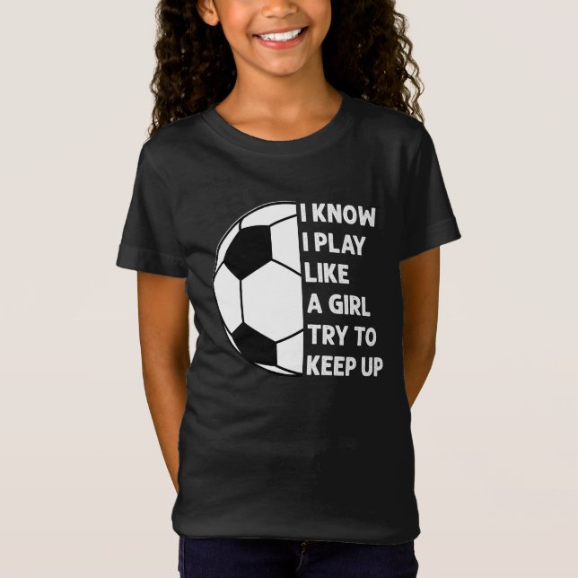 Camiseta Personalizado Juego como un fútbol Chica (Anverso)