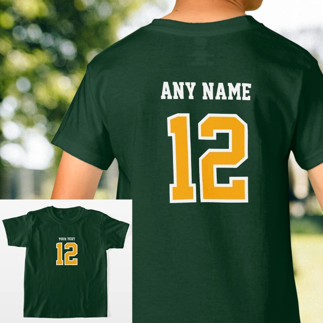 Camiseta Personalizado Jugador Nombre Deportes Amarillo Ver (Subido por el creador)