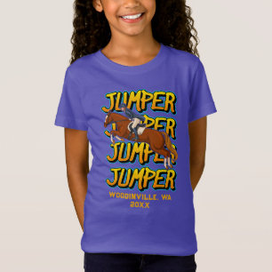 Camiseta Personalizado Jumper Horse Event o Location Date N