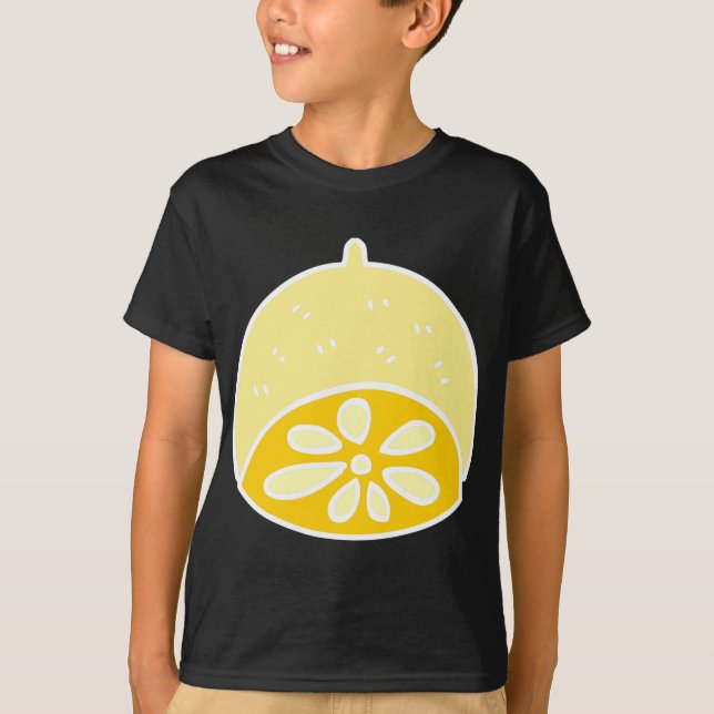 Camiseta Personalizado Kawaii Anime de la fruta de limón de (Anverso)