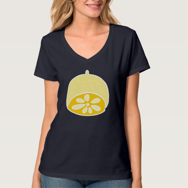 Camiseta Personalizado Kawaii Anime de la fruta de limón de (Anverso)