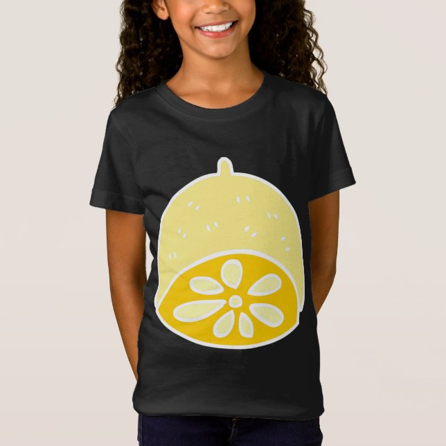 Camiseta Personalizado Kawaii Anime de la fruta de limón de (Anverso)
