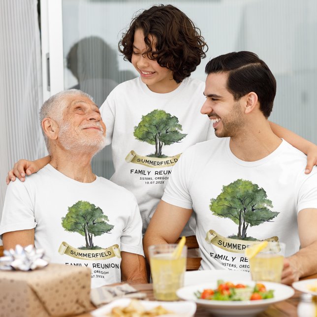 Camiseta Personalizado Keepsake de la Reunión Familiar (Cute Custom Family Reunion Genealogy Tree Custom T-Shirt for Grandson)