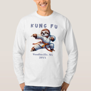 Camiseta Personalizado Kung Fu Martial Arts Location Date N