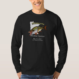 Camiseta Personalizado Lago/Fecha Minnesota Muskie Opener O