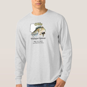 Camiseta Personalizado Lake/Date Ohio Walleye Opener T-Shir