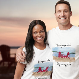 Camiseta Personalizado Lake View "Mi lugar feliz"