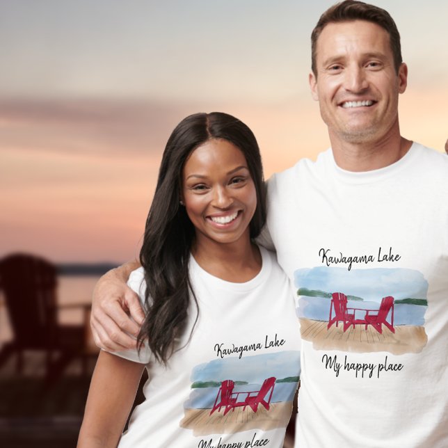 Camiseta Personalizado Lake View "Mi lugar feliz" (Make every day a lake day!)