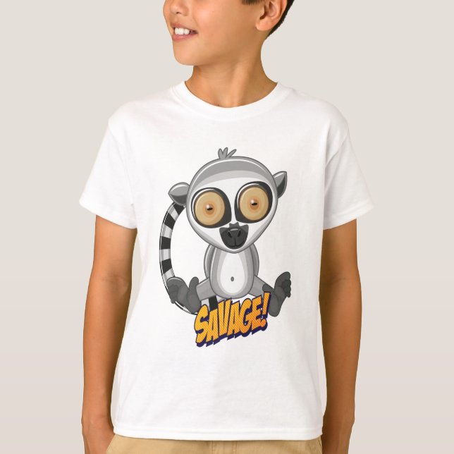 Camiseta Personalizado Lemur Cute Kawaii (Anverso)