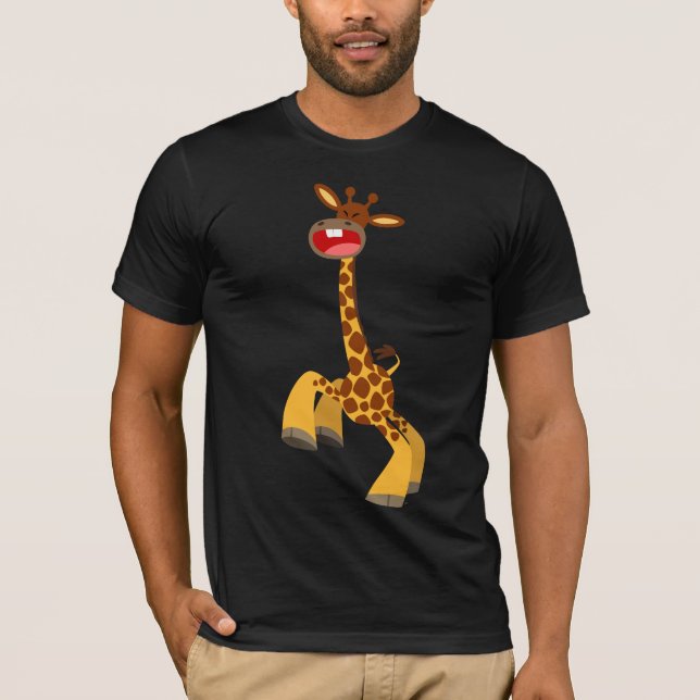 Camiseta Personalizado lindo bailando Giraffe T-Shirt (Anverso)