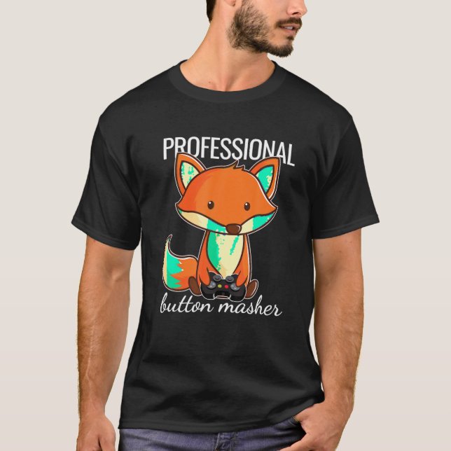 Camiseta Personalizado lindo Bebé Fox botón profesional Mas (Anverso)