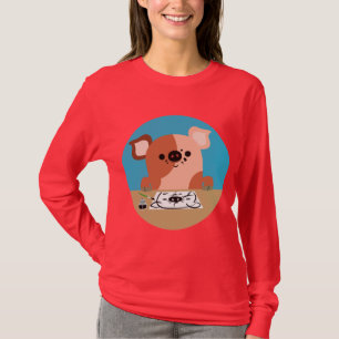 Camiseta Personalizado lindo dibujando lechón WOmen T-Shirt