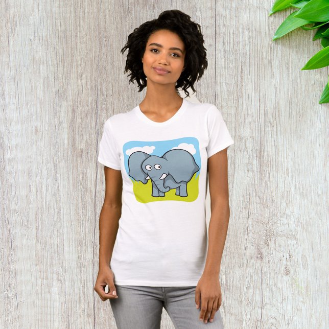 Camiseta Personalizado lindo Elefante jungla divertida anim (Subido por el creador)