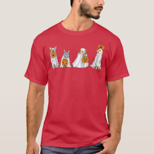 Camiseta Personalizado lindo fantasma perro disfraz perro f
