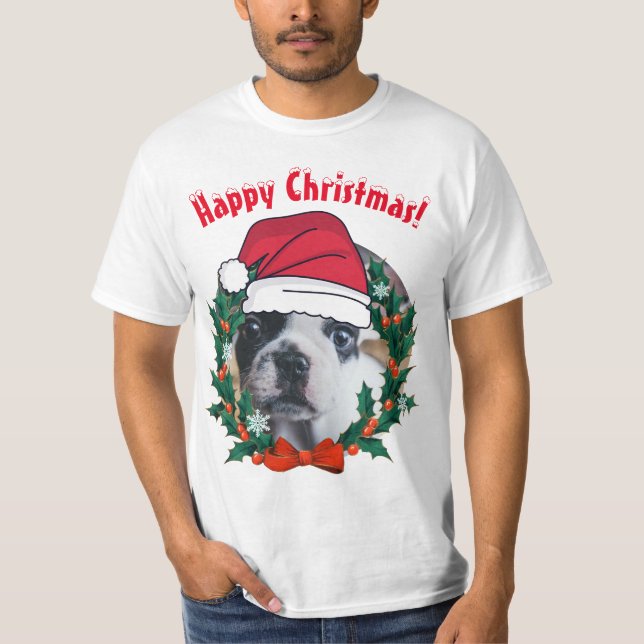 Camiseta Personalizado lindo, Feliz Navidad. (Anverso)