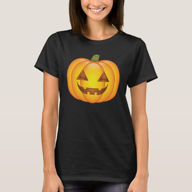 Camiseta Personalizado lindo Halloween calabaza Jack O’Lant (Anverso)