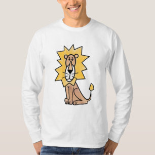 Camiseta personalizado lindo león niños retro safari jungla