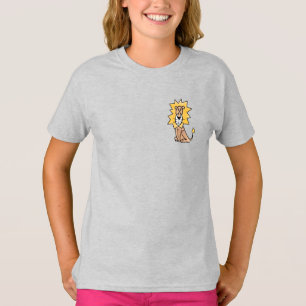 Camiseta personalizado lindo león niños retro safari jungla