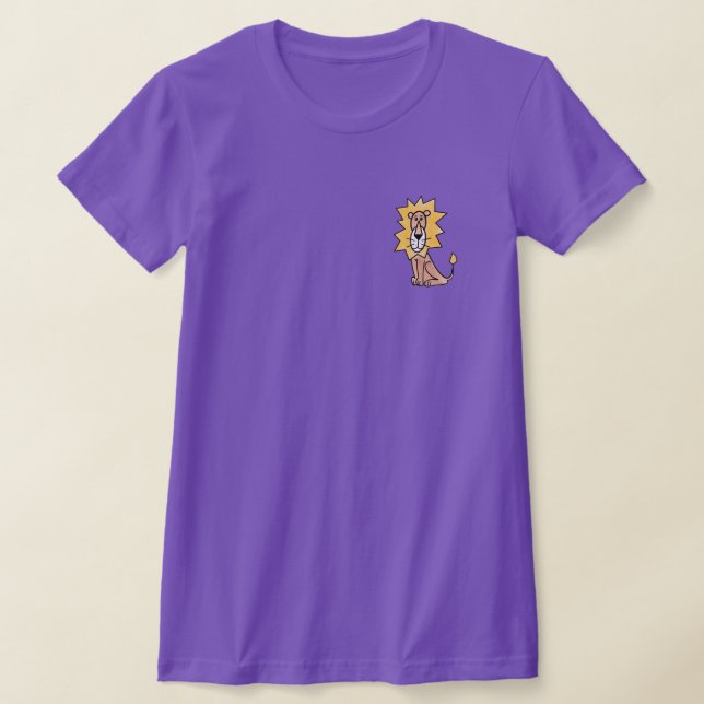 Camiseta personalizado lindo león niños retro safari jungla (Distribución)
