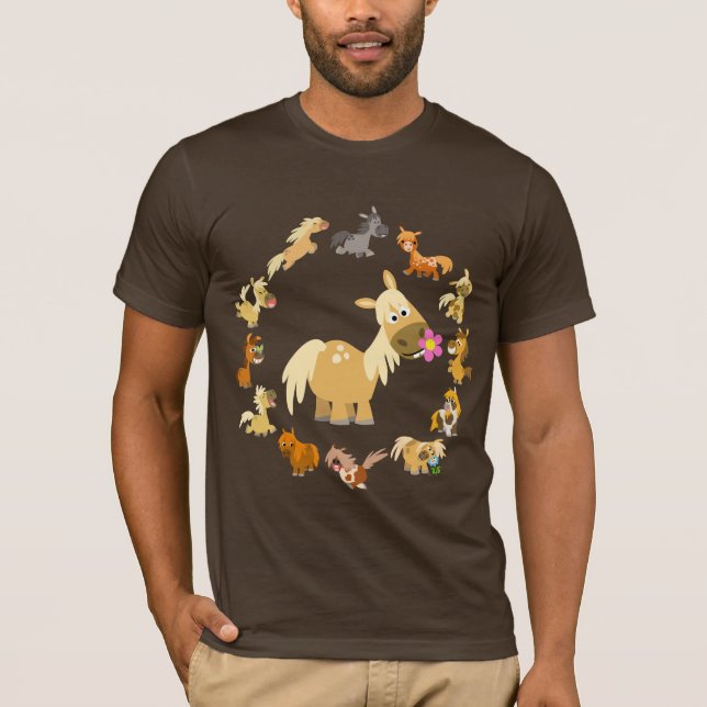 Camiseta Personalizado lindo ponies Mandala T-Shirt (Anverso)