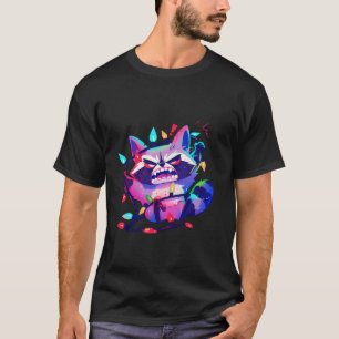 Camiseta Personalizado lindo Raccoon Lover Árbol de Navidad